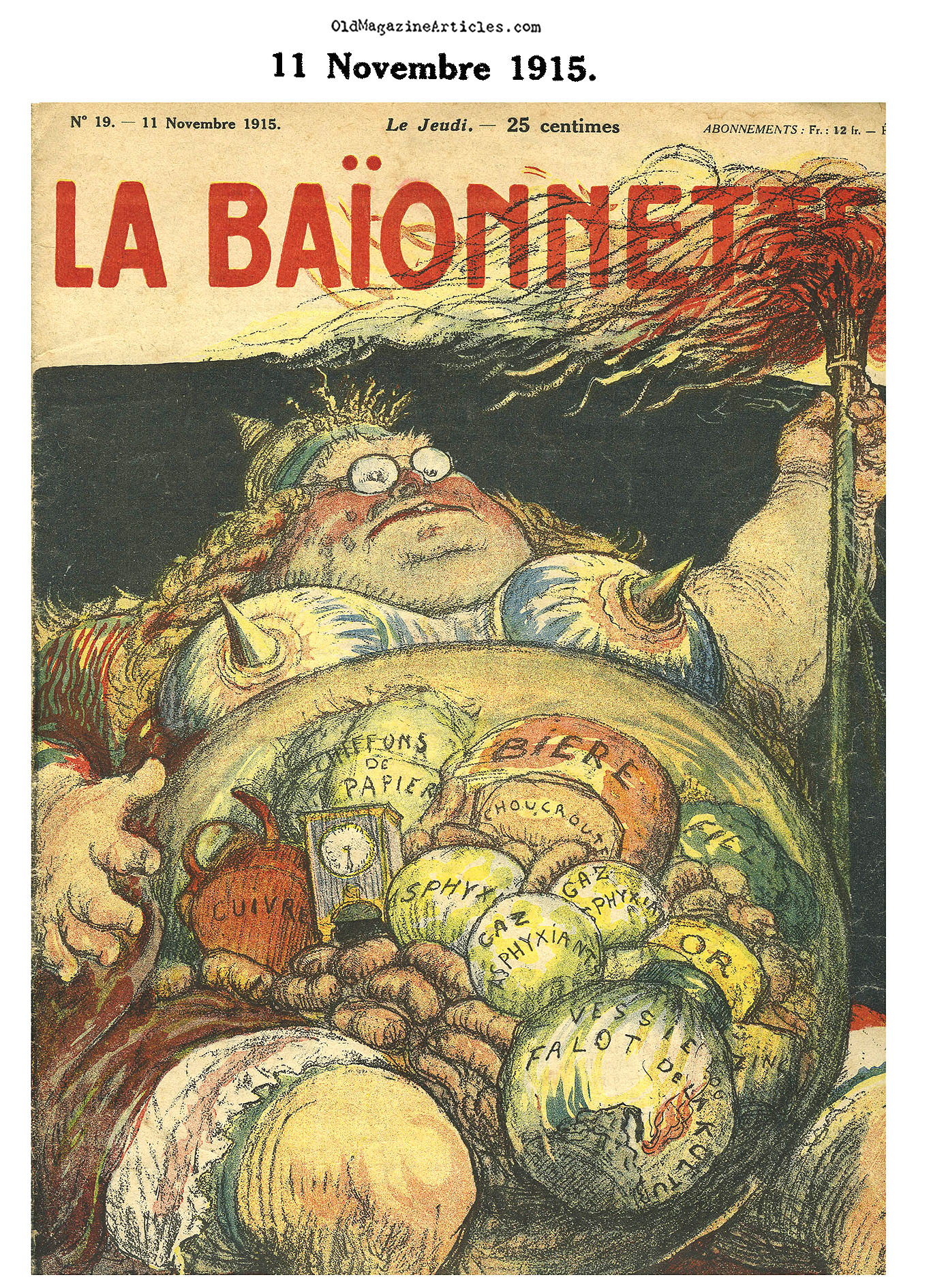 Five French Cartoons (La Baionnette, 1916)